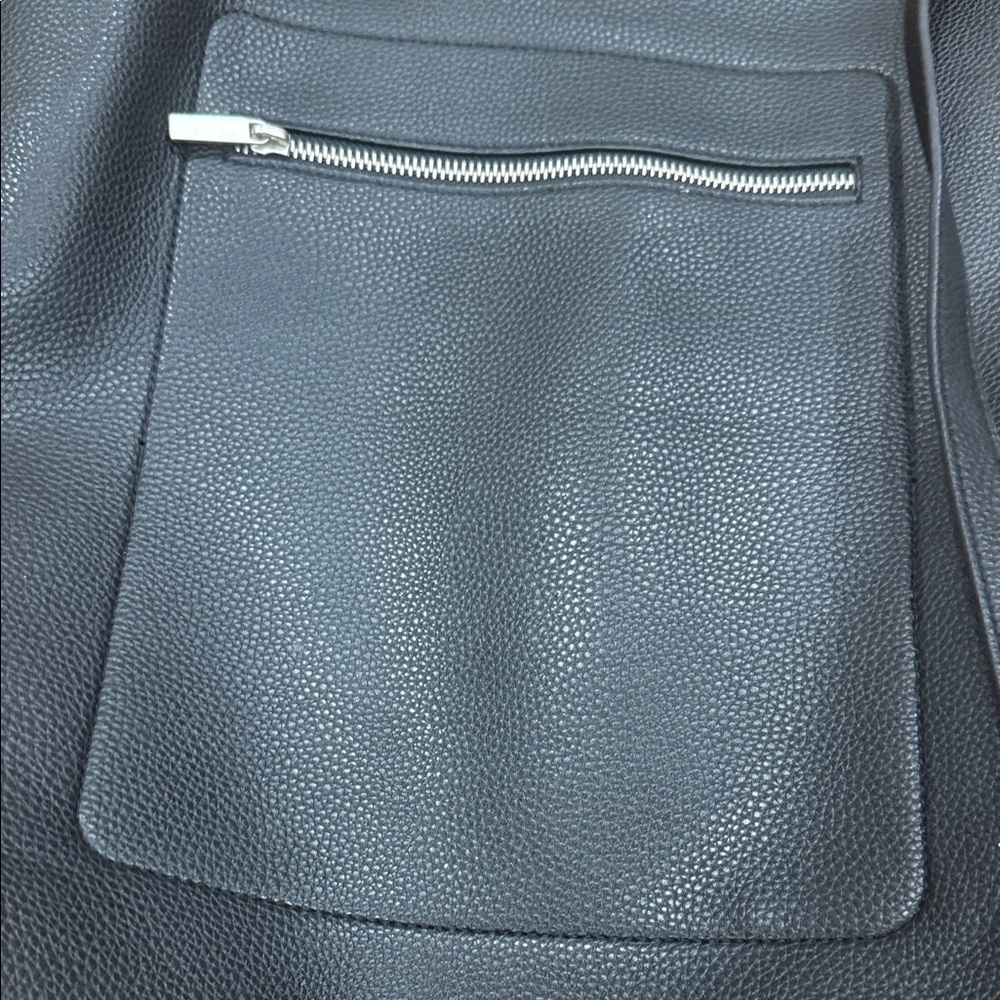 Aeropostale Black Faux Leather Shoulder Tote Bag - Picture 8 of 10